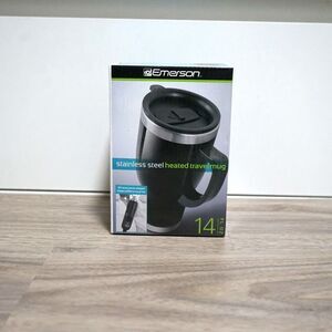 NEW! Emerson 14 oz Stainless Steel Travel Mug with Auto Adaptor